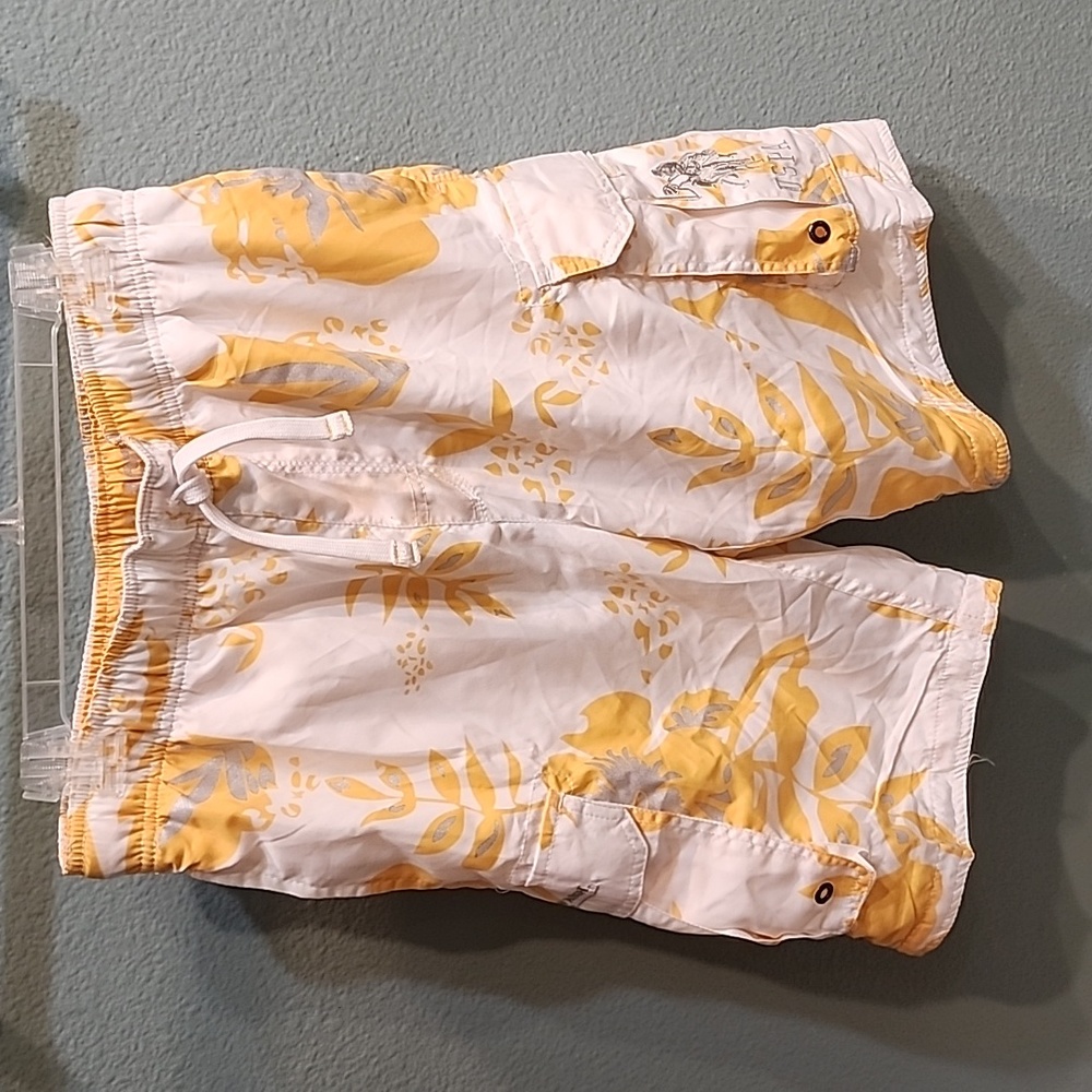 US Polo Association Swim Trunks Yellow Size Medium